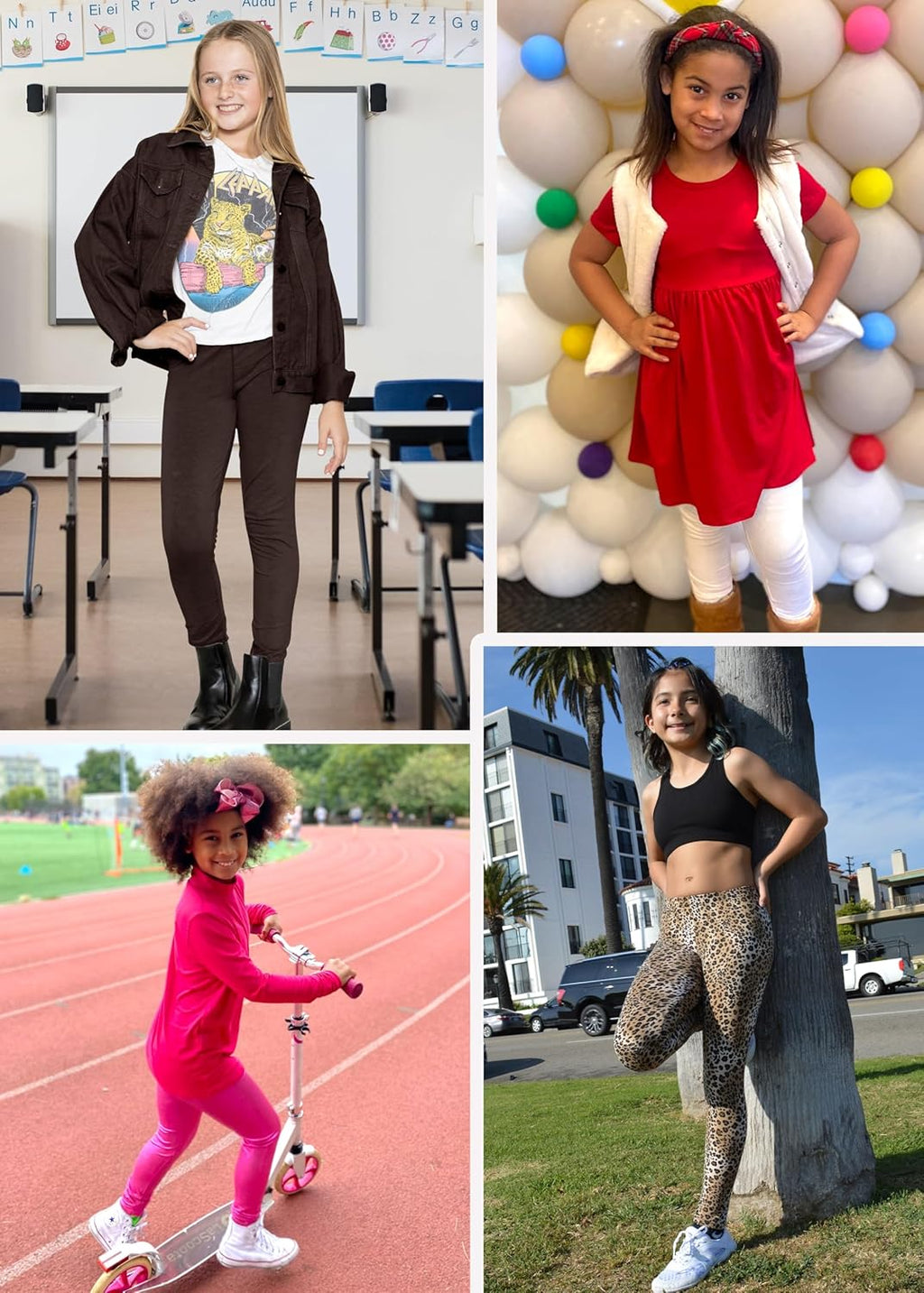 Oh so Soft Solid Youth Girls Leggings | Comfortable Fit for Everyday Activities | Size 2-16